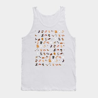 Different type cartoon cute dogs patterns Tank Top